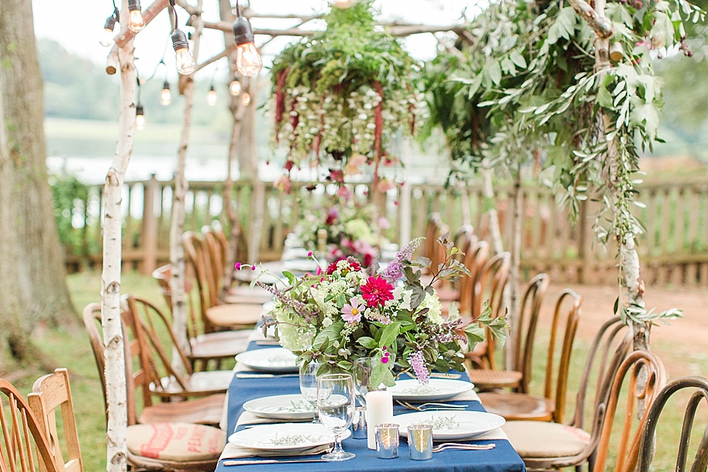 Floral Collective workshop photographed by Katelyn James with vintage and eclectic rentals by Paisley and Jade