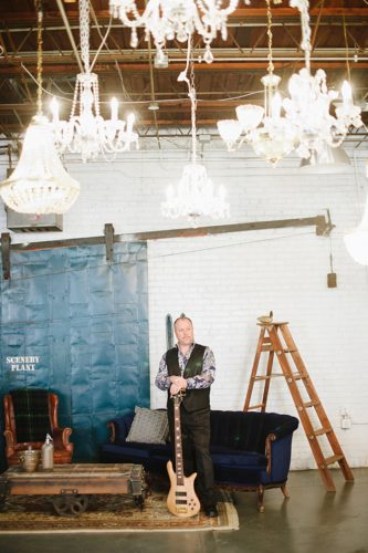 Fun and funky photo shoot with East Coast Entertainment's "The Mashup" band with eclectic and vintage rentals and space by Paisley and Jade in Richmond, Va