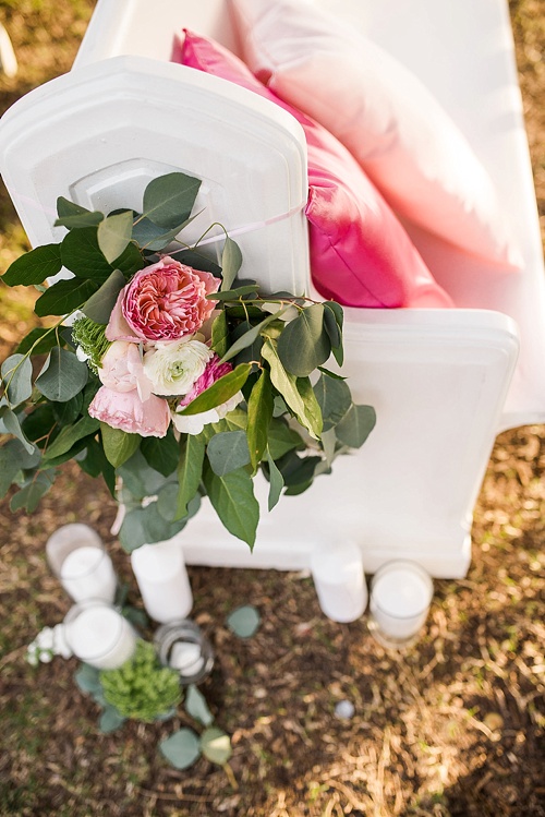 Beautiful blush romantic wedding inspiration shoot by Hearts Content Events at Hermitage Museum and Gardens with vintage and eclectic furniture rentals by Paisley and Jade 