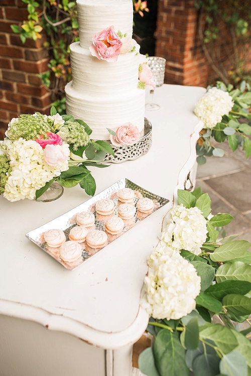 Beautiful blush romantic wedding inspiration shoot by Hearts Content Events at Hermitage Museum and Gardens with vintage and eclectic furniture rentals by Paisley and Jade 