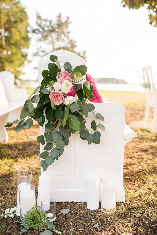 Beautiful blush romantic wedding inspiration shoot by Hearts Content Events at Hermitage Museum and Gardens with vintage and eclectic furniture rentals by Paisley and Jade 