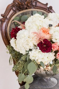 Romantic marsala inspired wedding at Alwyngton Manor in Virginia with vintage and specialty furniture rentals provided by Paisley and Jade
