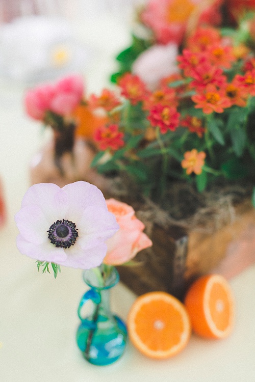 Colorful and creative wedding styled shoot at Upper Shirley Vineyards in Virginia with eclectic and vintage furniture rentals by Paisley and Jade 