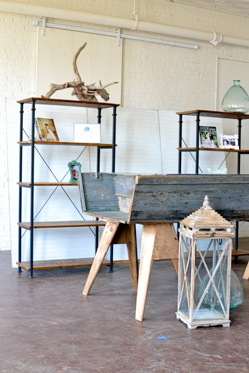 inspiration station-boat bar - beadboard - wooden industrial shelf - trade show (2 of 16)