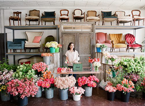 Floral workshop with Tulipina Design in the Paisley and Jade showroom at Highpoint and Moore in Richmond, Virginia