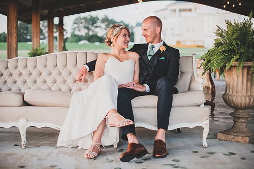 Gorgeous outdoor wedding at Independence Golf Club with vintage and eclectic rentals by Paisley and Jade 