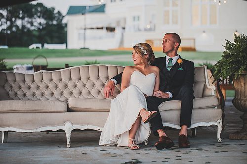 Gorgeous outdoor wedding at Independence Golf Club with vintage and eclectic rentals by Paisley and Jade 