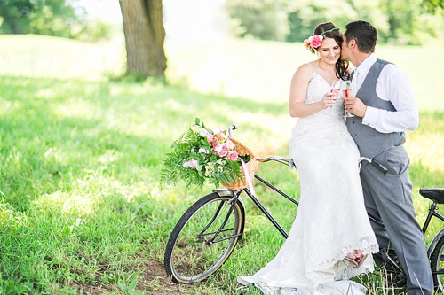 Wedding inspiration styled shoot at the Granary at Valley Pike Farm with eclectic and vintage rentals by Paisley and Jade 