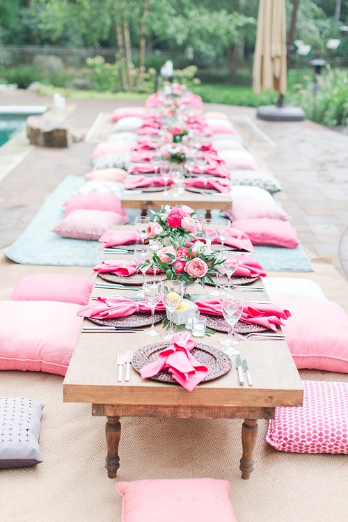 Gorgeous girl's night out poolside party in Leesburg, Virginia with specialty rentals by Paisley and Jade 