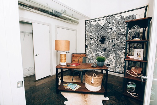 Swanky loft styling with specialty vintage and eclectic rentals for home staging by Paisley and Jade 