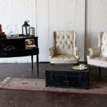 Simple and sophisticated cigar bar and whiskey lounge created with rental items by Paisley and Jade
