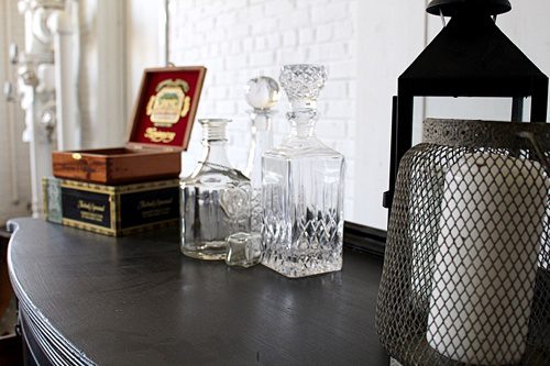 Simple and sophisticated cigar bar and whiskey lounge created with specialty rental times by Paisley and Jade