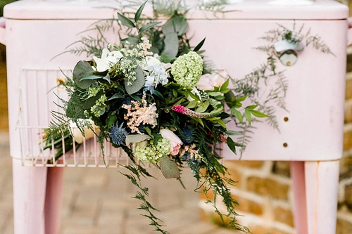 Pretty Pantone inspired wedding inspiration shoot at The Sutherland In North Carolina with vintage and specialty rentals by Paisley and Jade