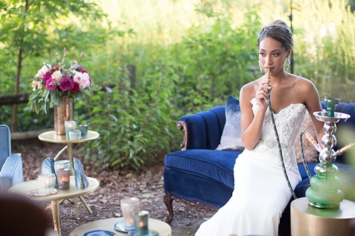 Rhinestone and Gem Inspired Wedding Shoot at Norfolk Botanical Gardens with specialty rentals by Paisley and Jade 
