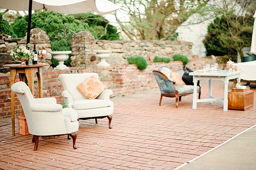 Romantic vow renewal styled shoot with copper accents at Pharsalia with specialty rentals by Paisley and Jade 