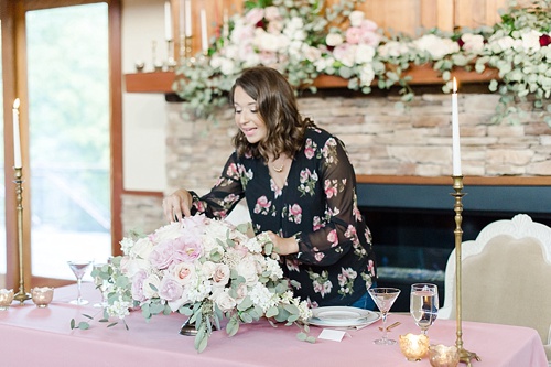 Romantic blush wedding inspiration shoot at Ashton Creek Vineyards with specialty chair rentals by Paisley and Jade 