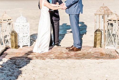Romantic seaside ceremony in Virginia Beach with specialty rentals by Paisley and Jade 