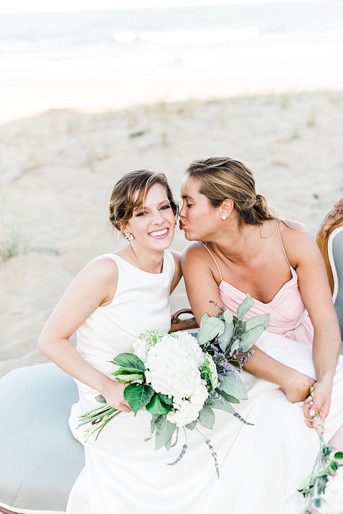 Romantic seaside ceremony in Virginia Beach with specialty rentals by Paisley and Jade 