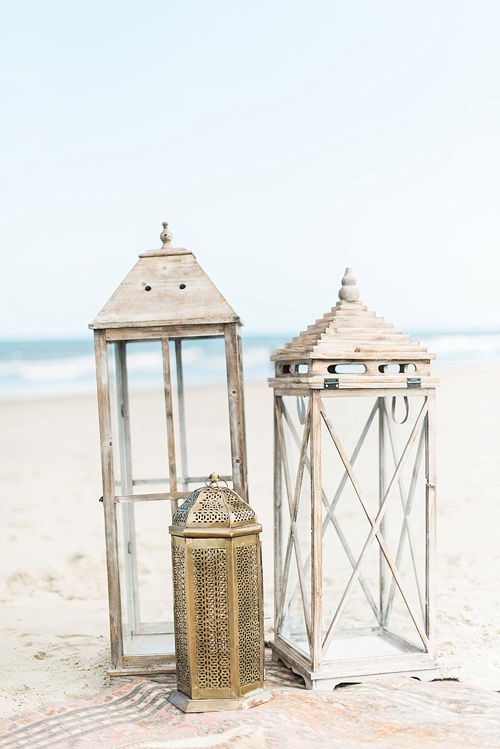 Romantic seaside ceremony in Virginia Beach with specialty rentals by Paisley and Jade 