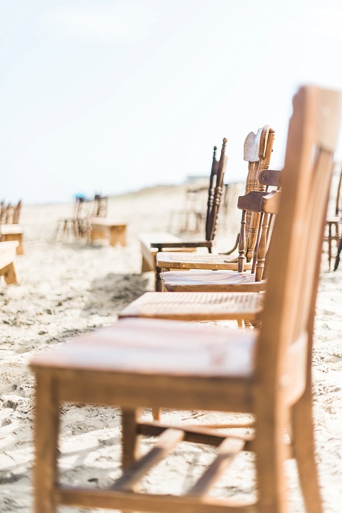 Romantic seaside ceremony in Virginia Beach with specialty rentals by Paisley and Jade 