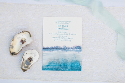 Charming oyster inspired wedding styled shoot at Seven Springs Farm with specialty and vintage rentals by Paisley and Jade