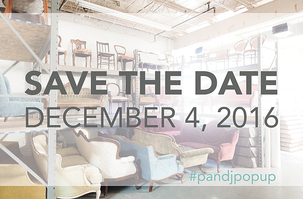 Save the Date Paisley and Jade Pop Up Shop December 4th 2016 at Highpoint and Moore