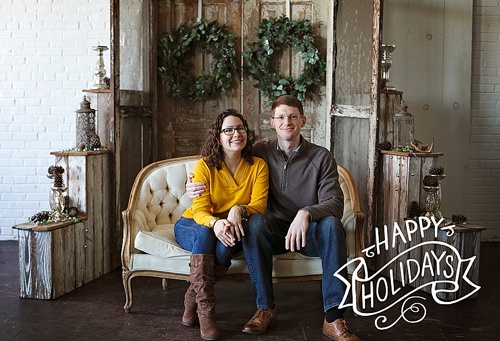 Sweet holiday photo shoot with Moonrise Photography with prop rentals and space by Paisley and Jade