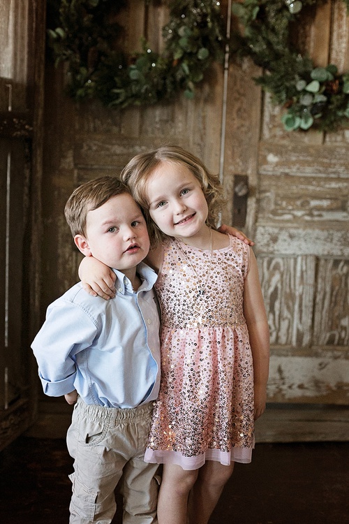 Sweet holiday photo shoot with Moonrise Photography with prop rentals and space by Paisley and Jade