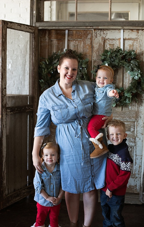 Sweet holiday photo shoot with Moonrise Photography with prop rentals and space by Paisley and Jade