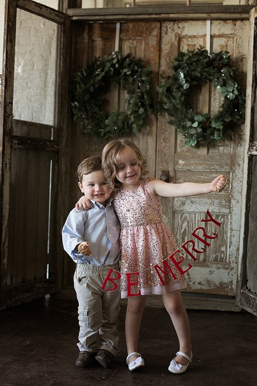 Sweet holiday photo shoot with Moonrise Photography with prop rentals and space by Paisley and Jade
