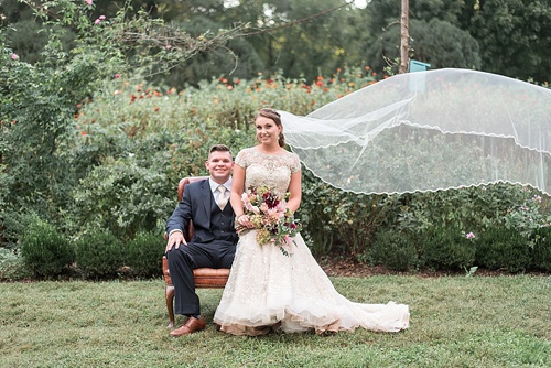 Classic real wedding at Tuckahoe Plantation with specialty furniture rentals by Paisley and Jade 