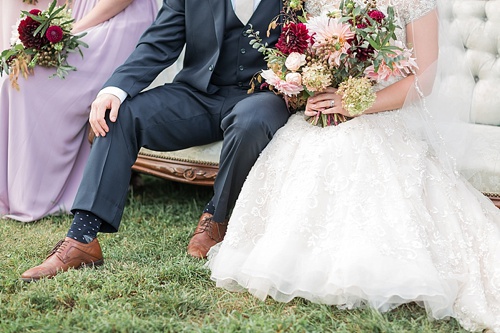 Classic real wedding at Tuckahoe Plantation with specialty furniture rentals by Paisley and Jade 