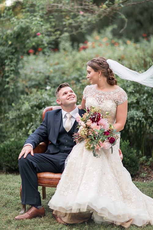 Classic real wedding at Tuckahoe Plantation with specialty furniture rentals by Paisley and Jade 