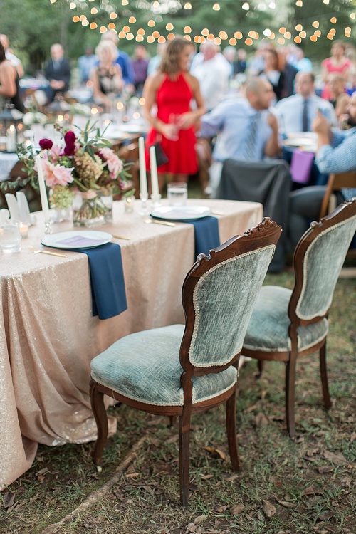 Classic real wedding at Tuckahoe Plantation with specialty furniture rentals by Paisley and Jade 