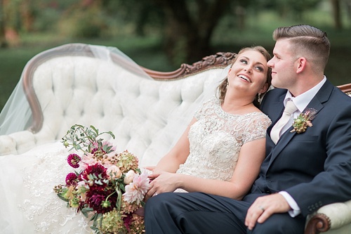 Classic real wedding at Tuckahoe Plantation with specialty furniture rentals by Paisley and Jade 