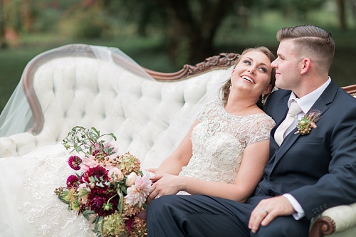 Classic real wedding at Tuckahoe Plantation with specialty furniture rentals by Paisley and Jade 