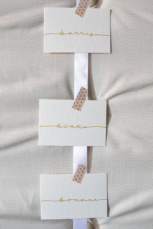 Simple and chic guest seating charts created with rental pieces by Paisley and Jade 