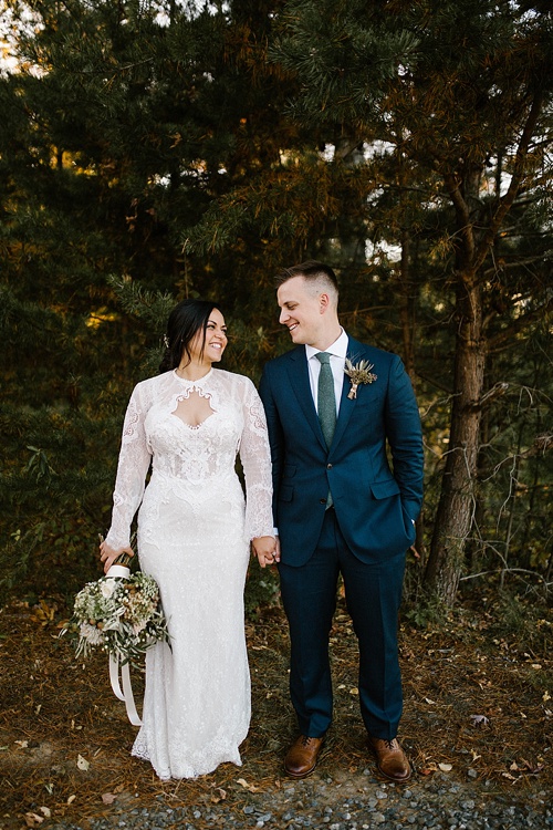 Moody and romantic real wedding at The Glasgow Farm in Fredericksburg, Virginia with specialty rentals by Paisley and Jade 