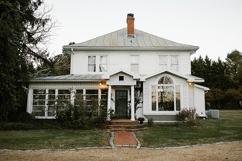 Moody and romantic real wedding at The Glasgow Farm in Fredericksburg, Virginia with specialty rentals by Paisley and Jade 