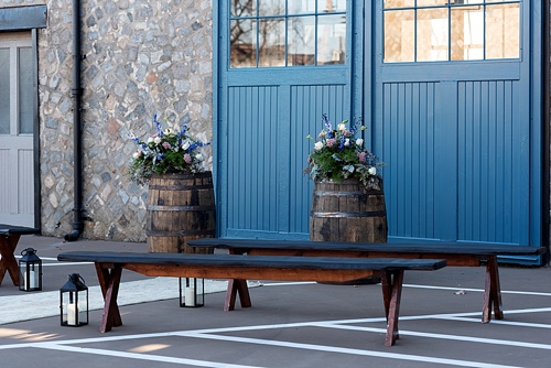 Urban wedding inspiration at Blue Bee Cider in Richmond, Virginia with specialty rentals by Paisley and Jade