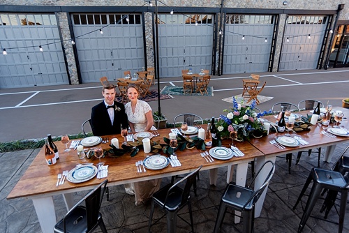 Urban wedding inspiration at Blue Bee Cider in Richmond, Virginia with specialty rentals by Paisley and Jade