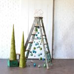 Fun and Fun Christmas Tree inspiration using a vintage wooden ladder from Paisley and Jade at Highpoint and Moore