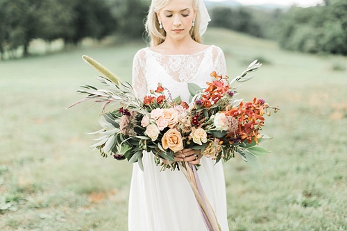 Richly Colored and Romantic Wedding Inspiration Photo Shoot at Early Mountain Vineyards with specialty rentals by Paisley and Jade 