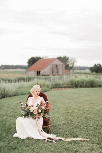 Richly Colored and Romantic Wedding Inspiration Photo Shoot at Early Mountain Vineyards with specialty rentals by Paisley and Jade
