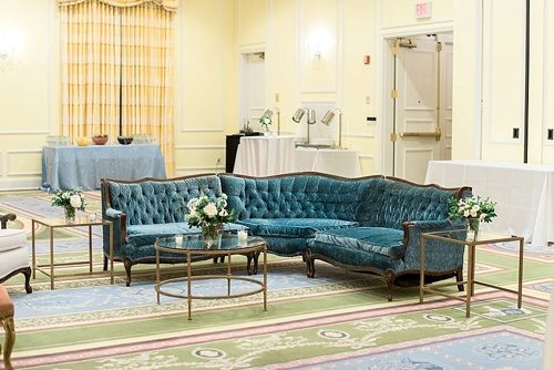 Southern Wedding V9 Launch Party at The Carolina Inn in Chapel Hill NC with specialty furniture and decor rentals by Paisley & Jade