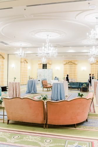 Southern Wedding V9 Launch Party at The Carolina Inn in Chapel Hill NC with specialty furniture and decor rentals by Paisley & Jade
