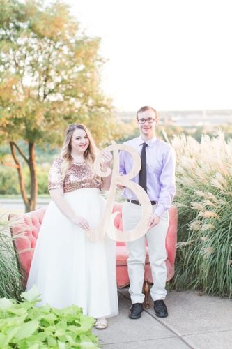 Gorgeous engagement photo shoot at Libby Hill Park in Richmond Virginia captured by Shalese Danielle Photography planned by Posh PR with vintage sofa rental by Paisley & Jade