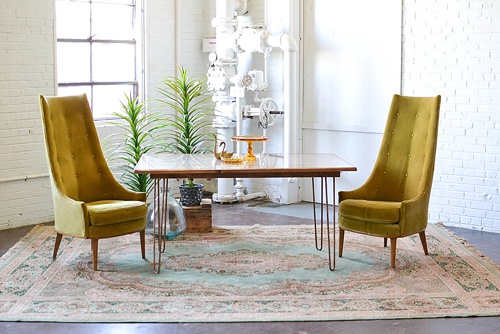 Pantone color of the year inspired lounges and dining designs created and styled with rental items by Paisley & Jade 