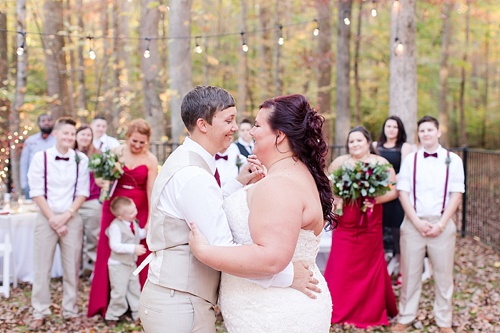 Enchanting Fall forest wedding at Stevenson's Ridge captured by Bethanne Arthur Photography with specialty and vintage rentals by Paisley & Jade 