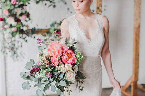 Enchanting peony inspired wedding shoot by Annamarie Akins , Whimsy Event Planning and Amanda Veronee at Highpoint & Moore with space and specialty rentals by Paisley & Jade 